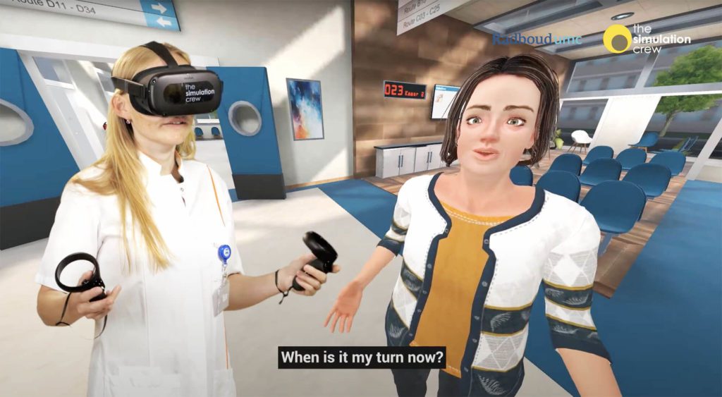 Die Simulations-Crew arbeitet mit audEERING an der Patientenkommunikation über Emotion AI VR