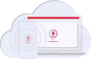 Smartphone and laptop with cloud-based AI voice recording